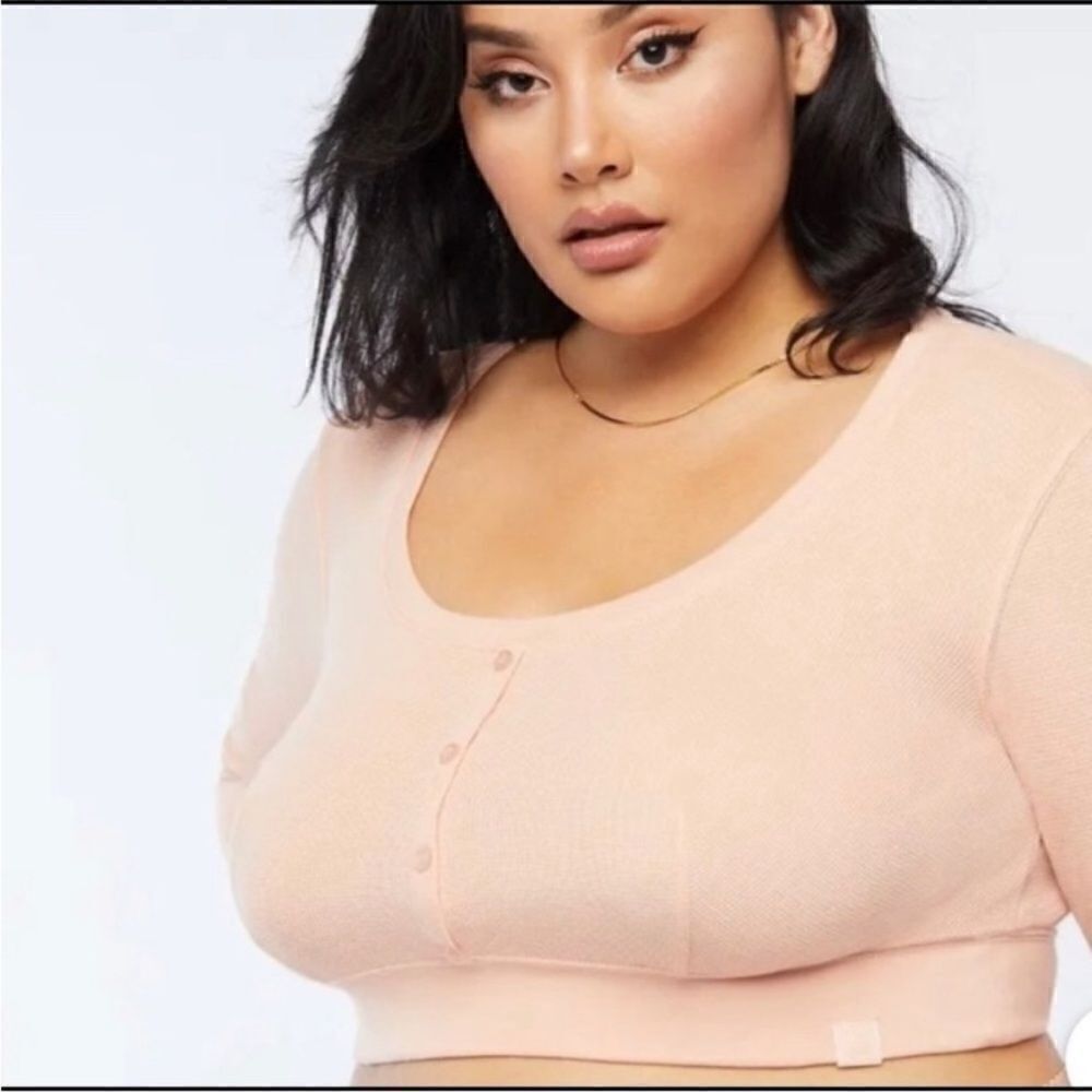 Savage X Fenty Thermal Long-sleeve Crop Top Women’s Size 1 X New with tags